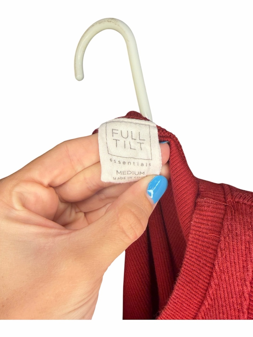Full Tilt Red Halter Ribbed Tank Top - Picture 3 of 3